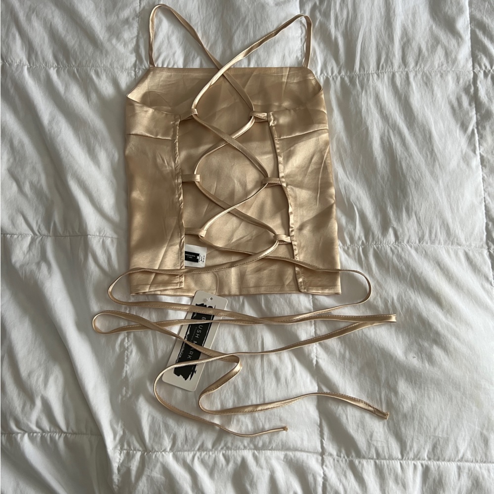 NWT satin crop top